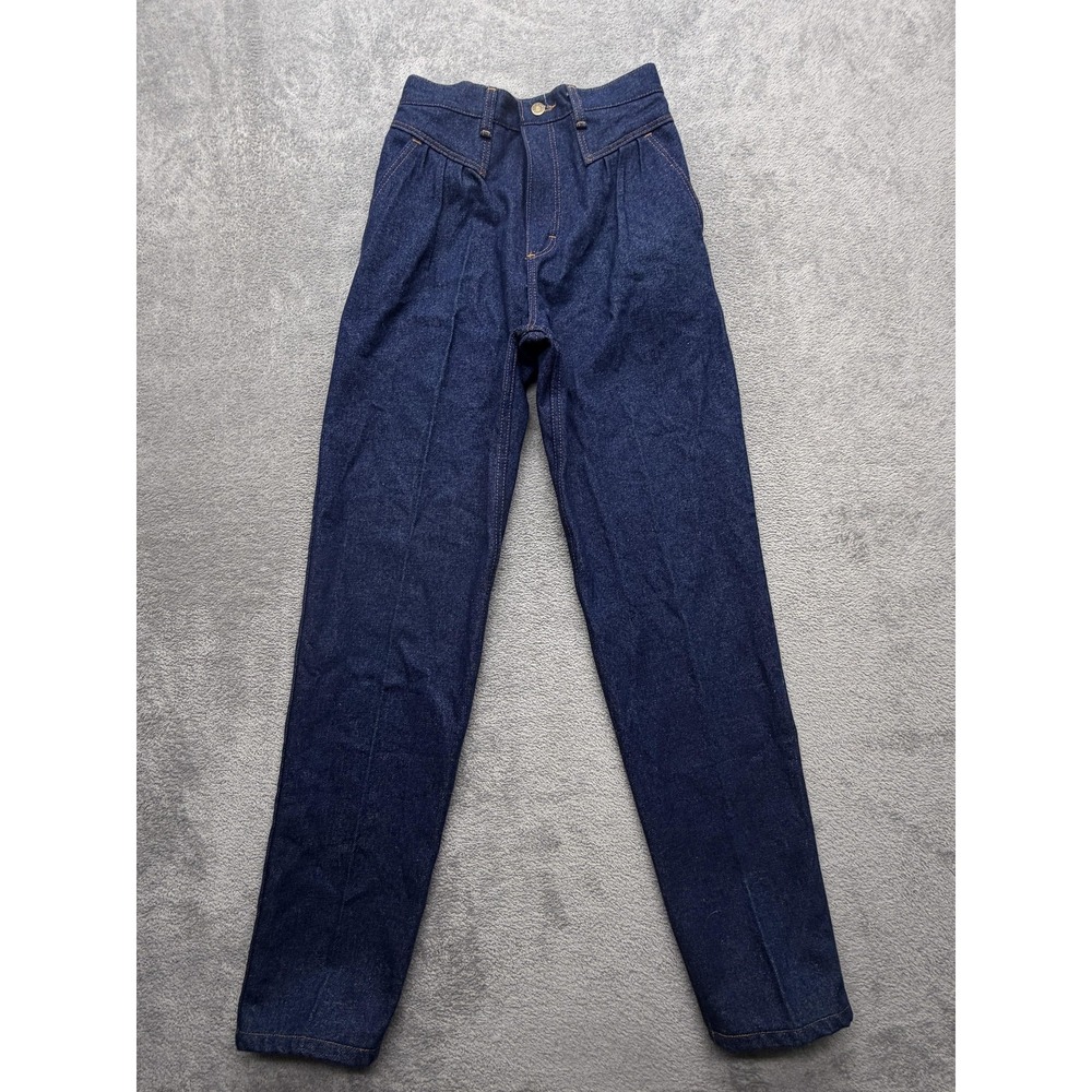 Vintage Wrangler Tapered Jeans Womens Measured 26x31‎ Blue High Rise Pleated USA